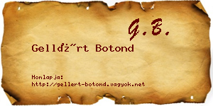 Gellért Botond névjegykártya